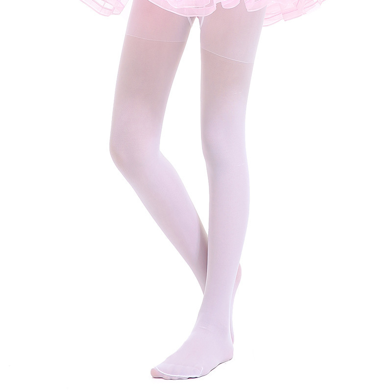 Picture of Factory wholesale summer new children dance socks girls ultra-thin stockings sunscreen white pantyhose leggings