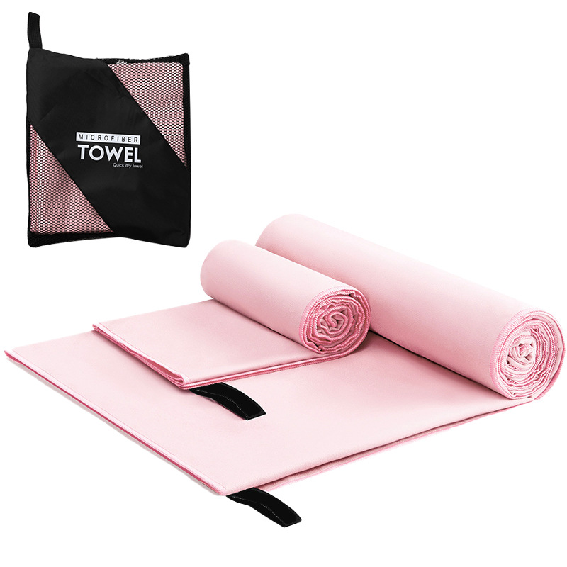 Picture of Quick-Drying Beach Towel Multi-Color Portable Quick-Drying Fitness Sports Towel Outdoor Beach Towel Mesh Bag