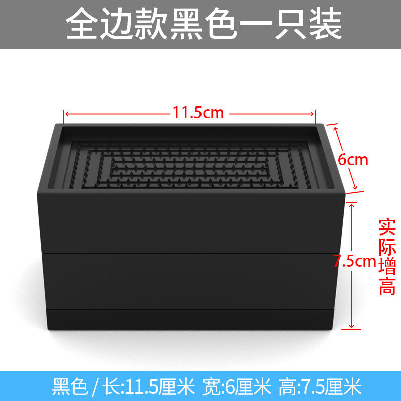 Picture of Cross-Border Amazon Black Furniture Bed Heightening Foot Pads 2 358inch Table Sofa Cabinet Tpu Anti-Slip Stacking