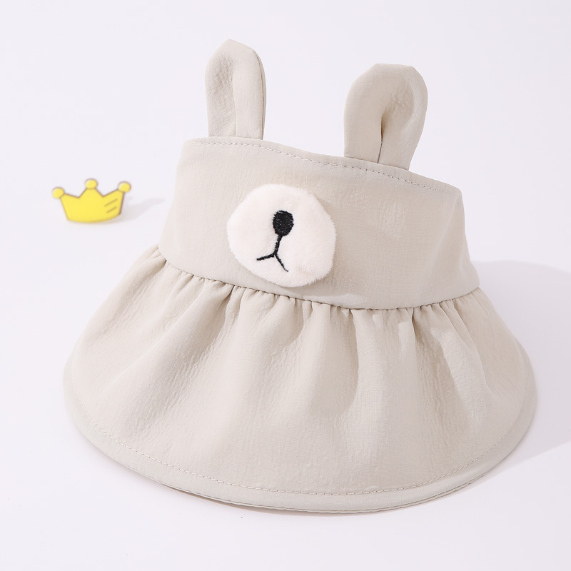 Picture of Baby Sunscreen Hat Summer Thin Children's Sun Hat Cute Bear Ears Baby Female Hat Sun Hat Empty Top