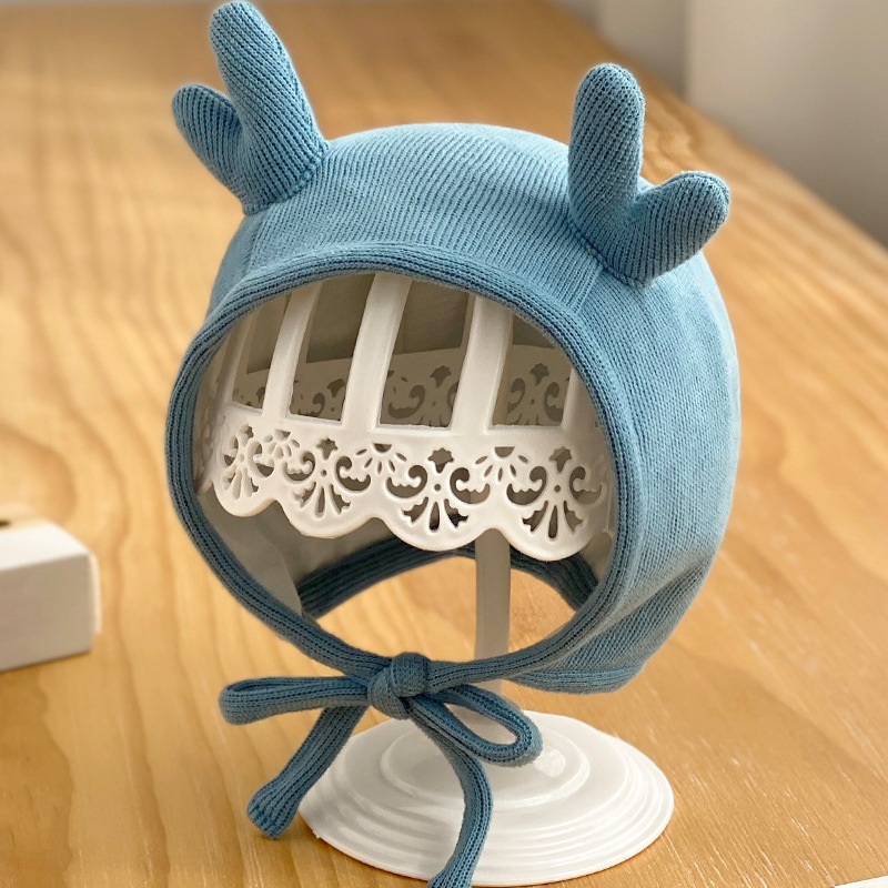 Picture of Baby Hat Spring and Autumn Baby Cute Super Cute Autumn and Winter Baby Ear Protection Newborn Female Baby Fetal Hat Boy
