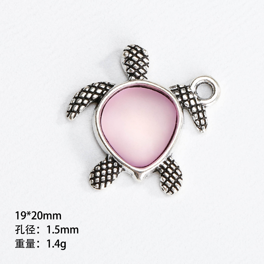 Picture of Foreign trade hot sale retro alloy simulation Diamond tortoise pendant Xizang silver DIY bracelet necklace pendant Accessories Wholesale