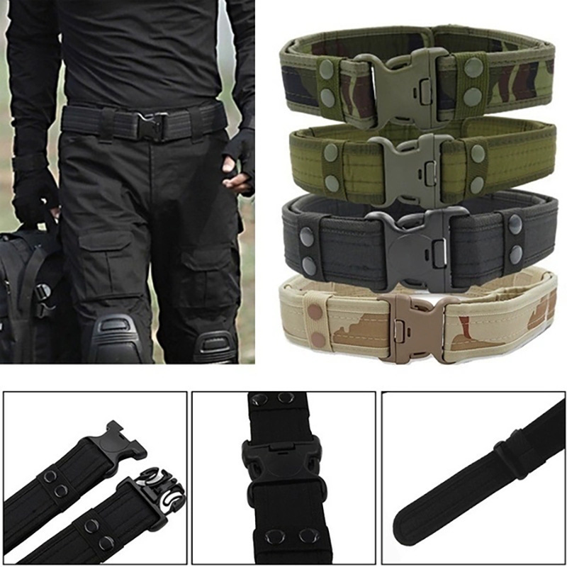 Camouflage Tactical Belt Canvas Belt Military Fans Oxford Cloth Military Training Belt EVA Men's Outdoor Security Belt
