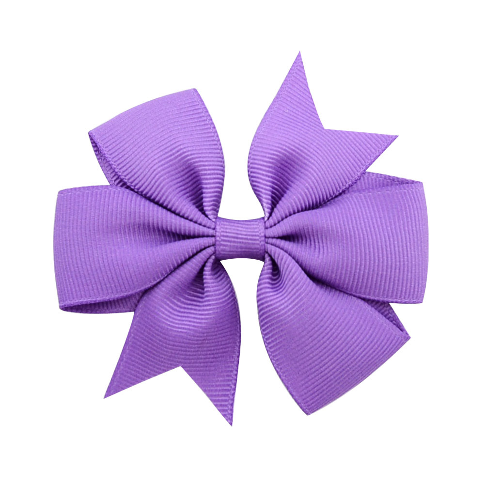 Picture of 53 Colors Amazon Hot Selling Six-Ear Pure Color Ribbed Fishtail Bow Hairpin Hair Accessories Kidsren's Headwear 564