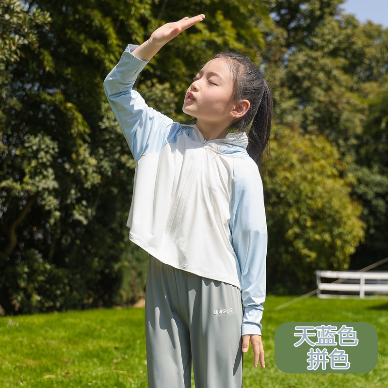 Picture of Children's Thin Lightweight Breathable Girl's Ice Silk Coat Summer Children's Sunscreen Anti-UV UPF50