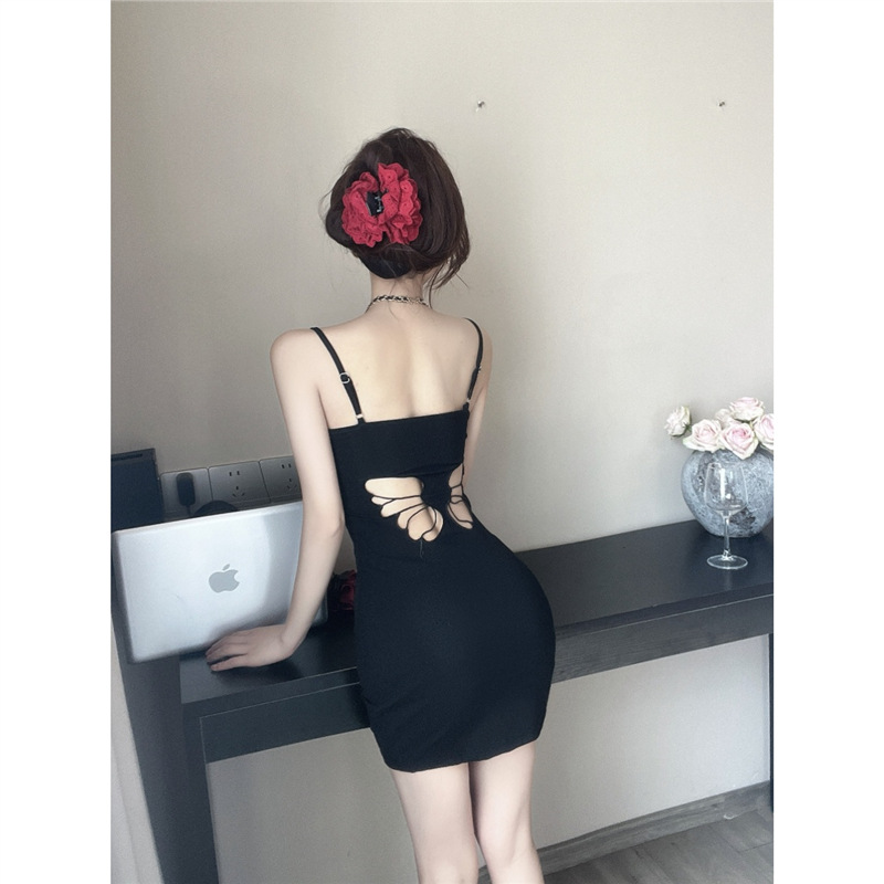 Picture of Nana ~ Pure Desire Spice Girl Hollow Butterfly Backless Sling dress Red White Waist Hip Skirt Children