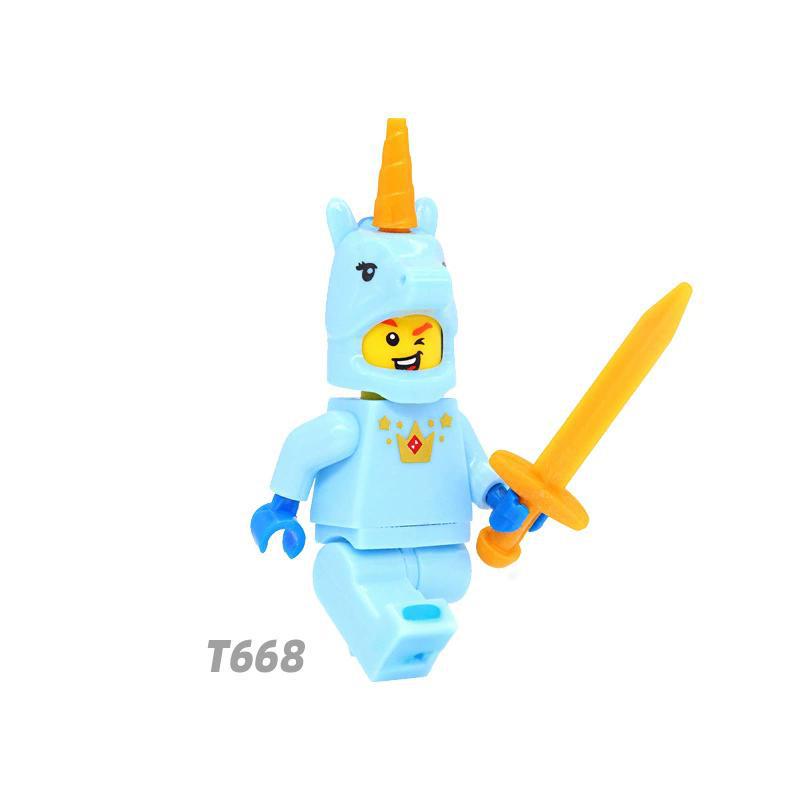Picture of Cartoon Cartoon animal Princess pumping music plastic assembled building blocks little doll toy mixed batch foreign trade exclusive