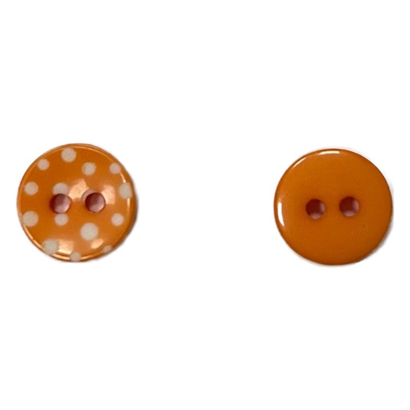 Cartoon Orange Polka Dot Pot-shaped 2 Eyelons DIY Handmade Sticker Decorative Button Children's Clothing Button Art Button