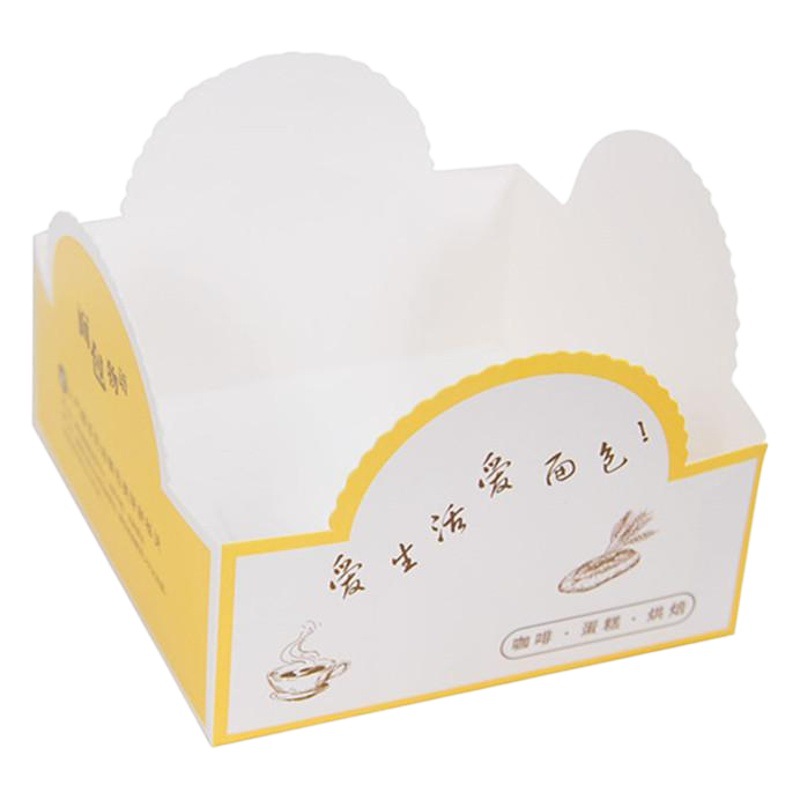 Bottom-inserted thickened carrot lunch bag box Western bread toast packaging carton baking packing box with Holder transparent bag