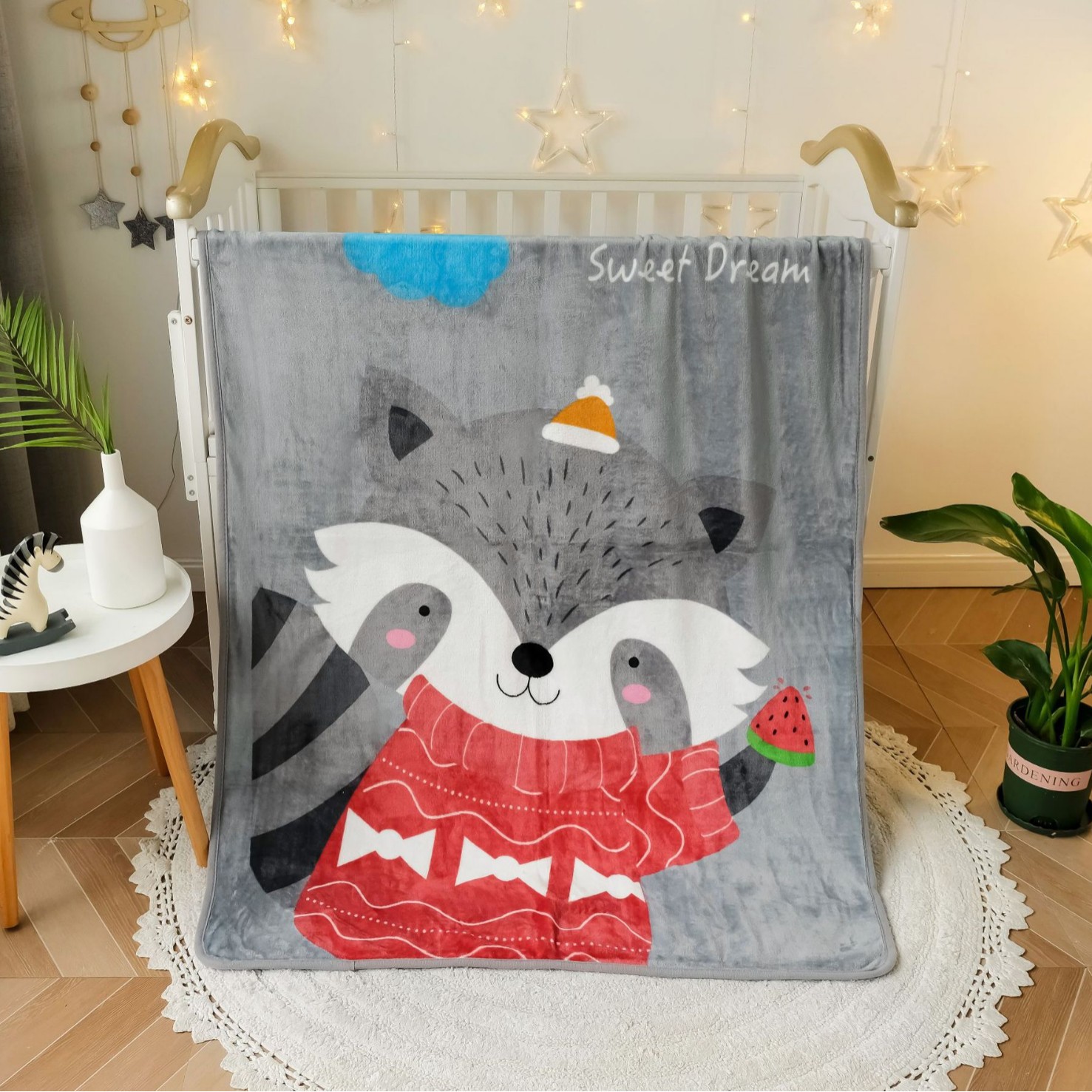 Picture of Children's Blanket Kindergarten Spring and Autumn Baby Coral Fleece Blanket Spring and Summer Single Layer Thin Blanket Office Nap