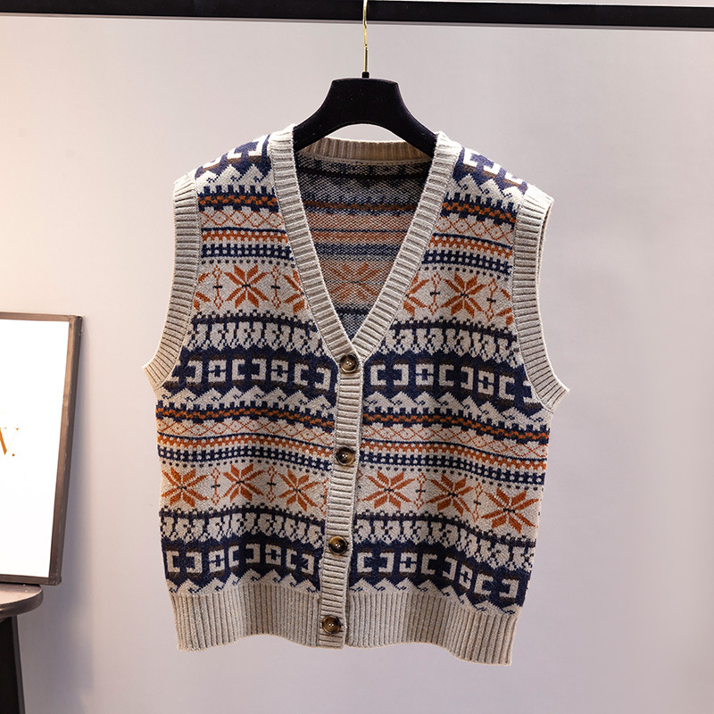 Picture of Vest Knitted Jacket Early Spring Autumn 2024 New Women's Loose Women's Sweater Cardigan Vest