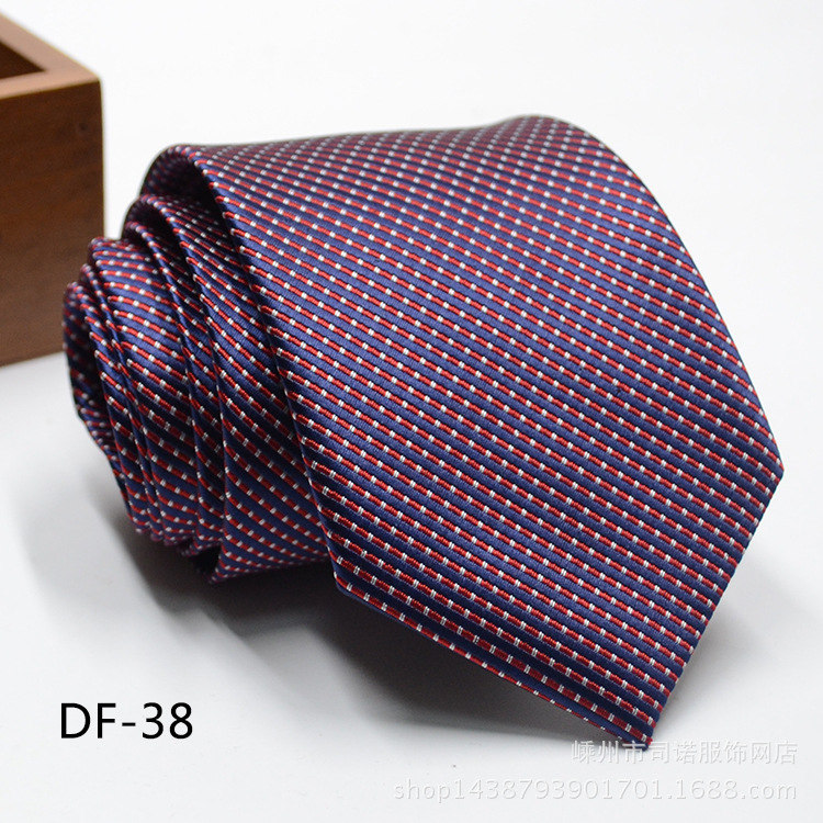 Picture of Tie business formal men's tie polyester yarn Arrow 8cm business tie