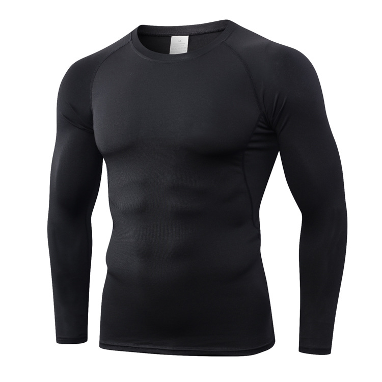 Picture of Men's Hot Selling Quick-Dry Sports Fitness Compression Long Sleeve Round Neck Breathable Men's Tight T-Shirt Top