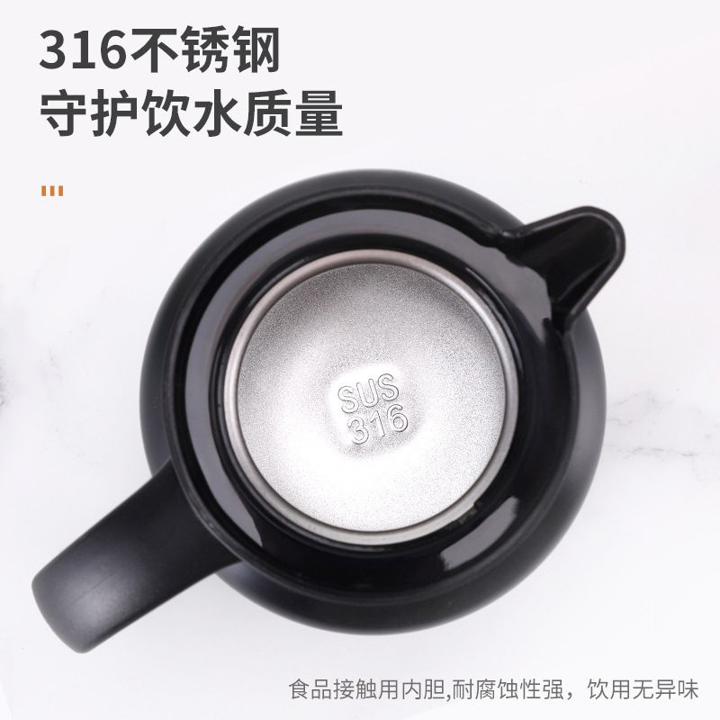 Picture of New super large capacity 316 stainless steel stewed teapot smart household pot handle insulation pot gift pot