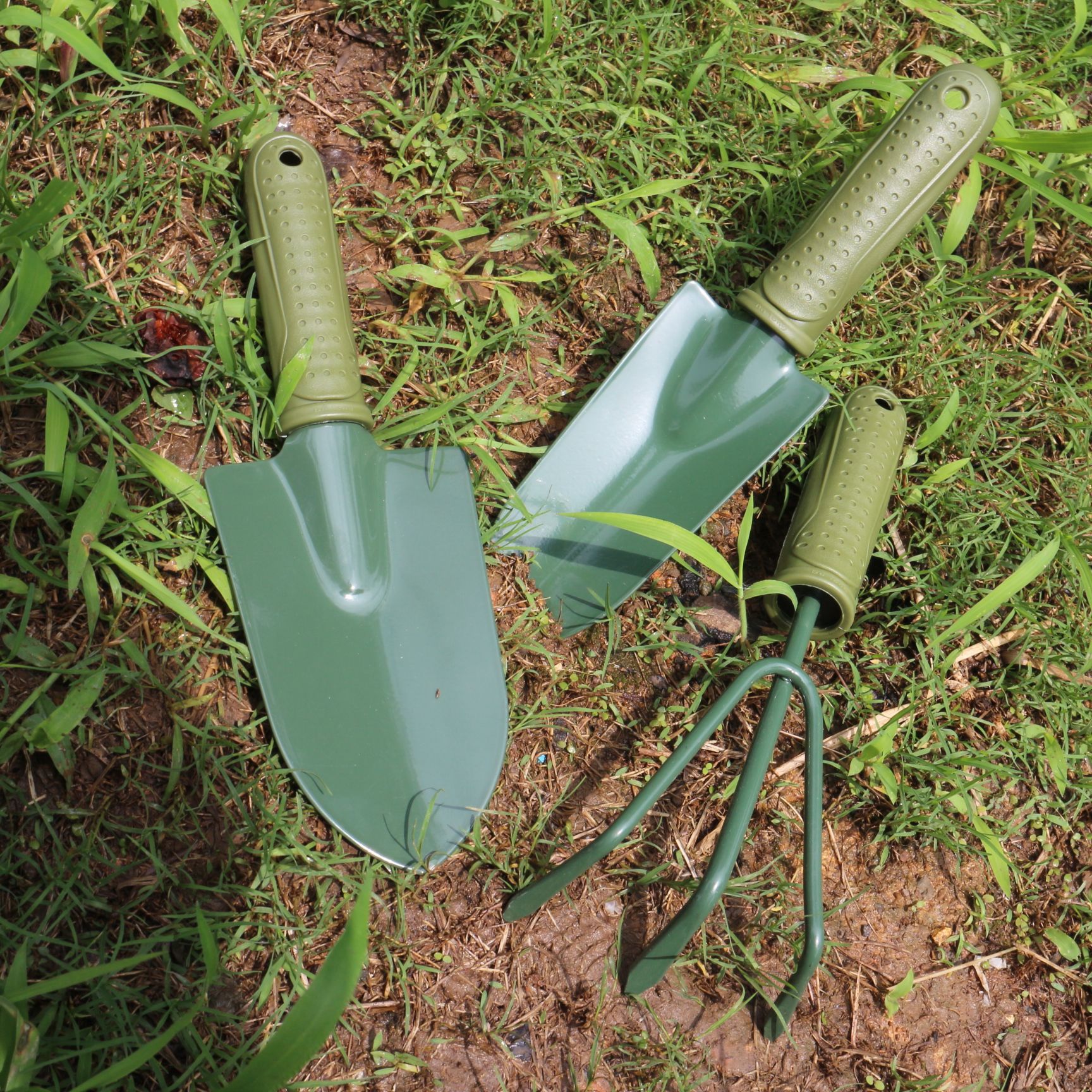 Picture of Ganhai Tools Plastic Handle Gardening Three-Piece Set Flower Shovel Small Shovel Gardening Set Fleshy Garden Tools