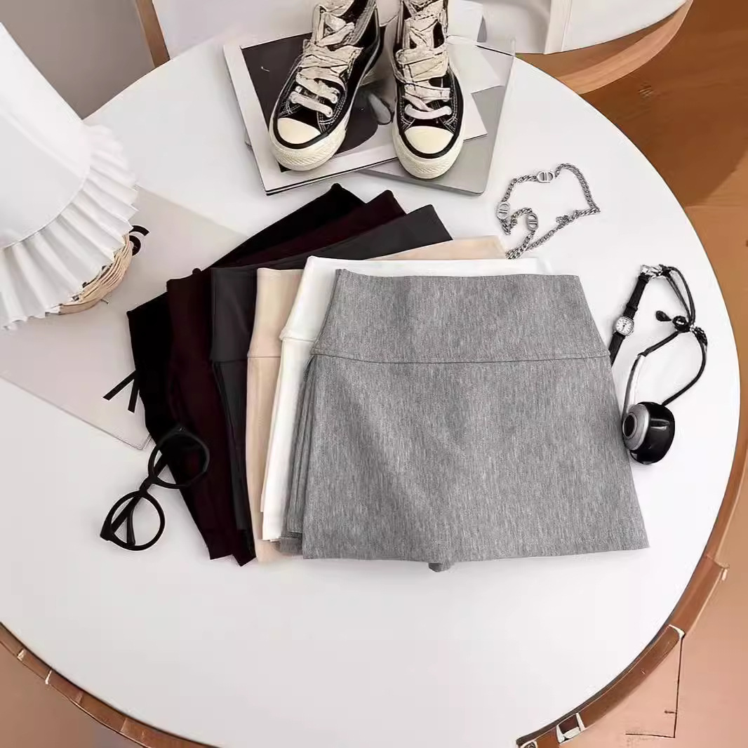Black Sports Skirt Women's 2024 Summer Design Split Slim Hip Skirt Fashionable A- Line Casual Skirt