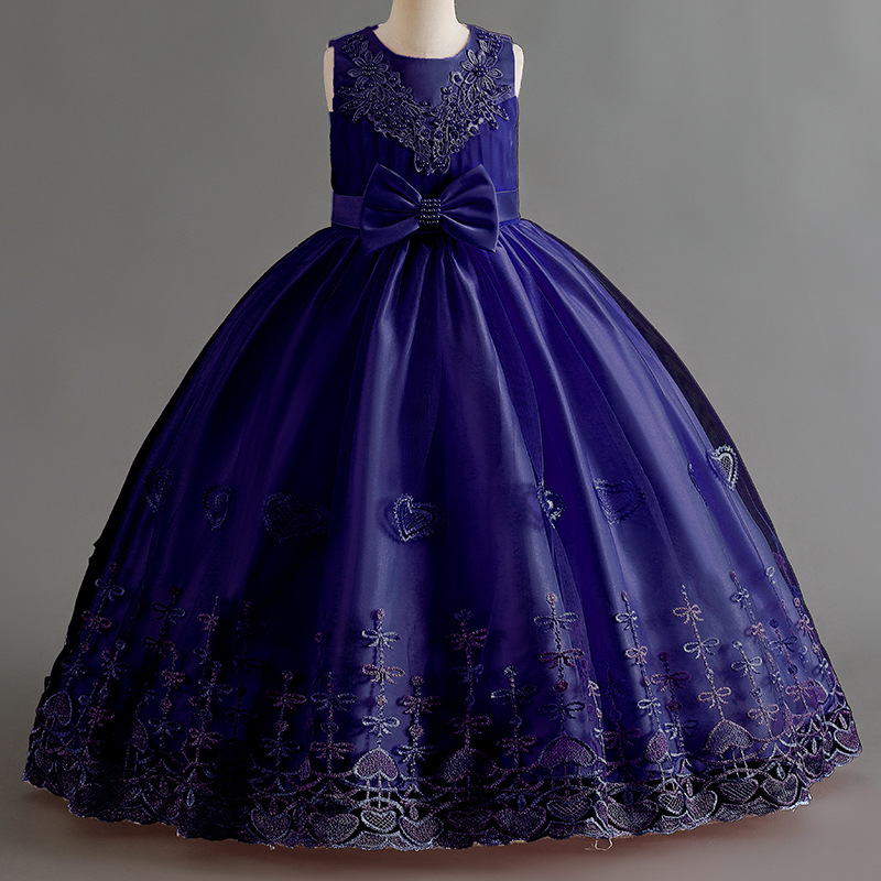 Picture of 2023 Summer New Girls' Dress Sleeveless Long Dress Mesh Lace Princess Dress Piano Costume Cross-border Exclusive