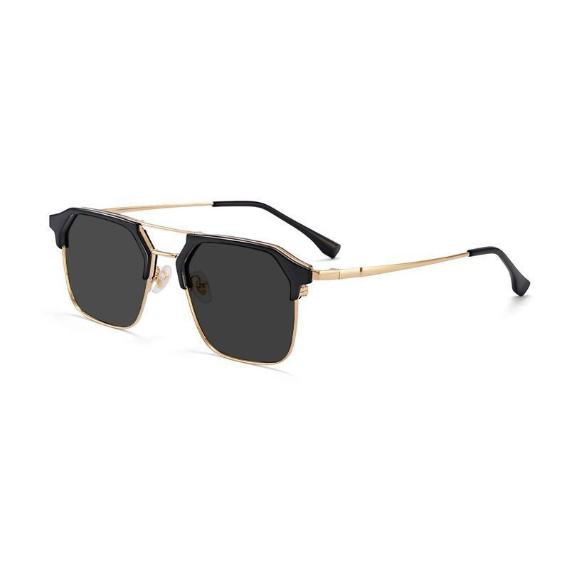 Picture of Piushuai Half-Frame Myopia Glasses Sunglasses for Men with Prescription Driving Special Anti-Glare and Anti-Uv Sunglasses Trendy