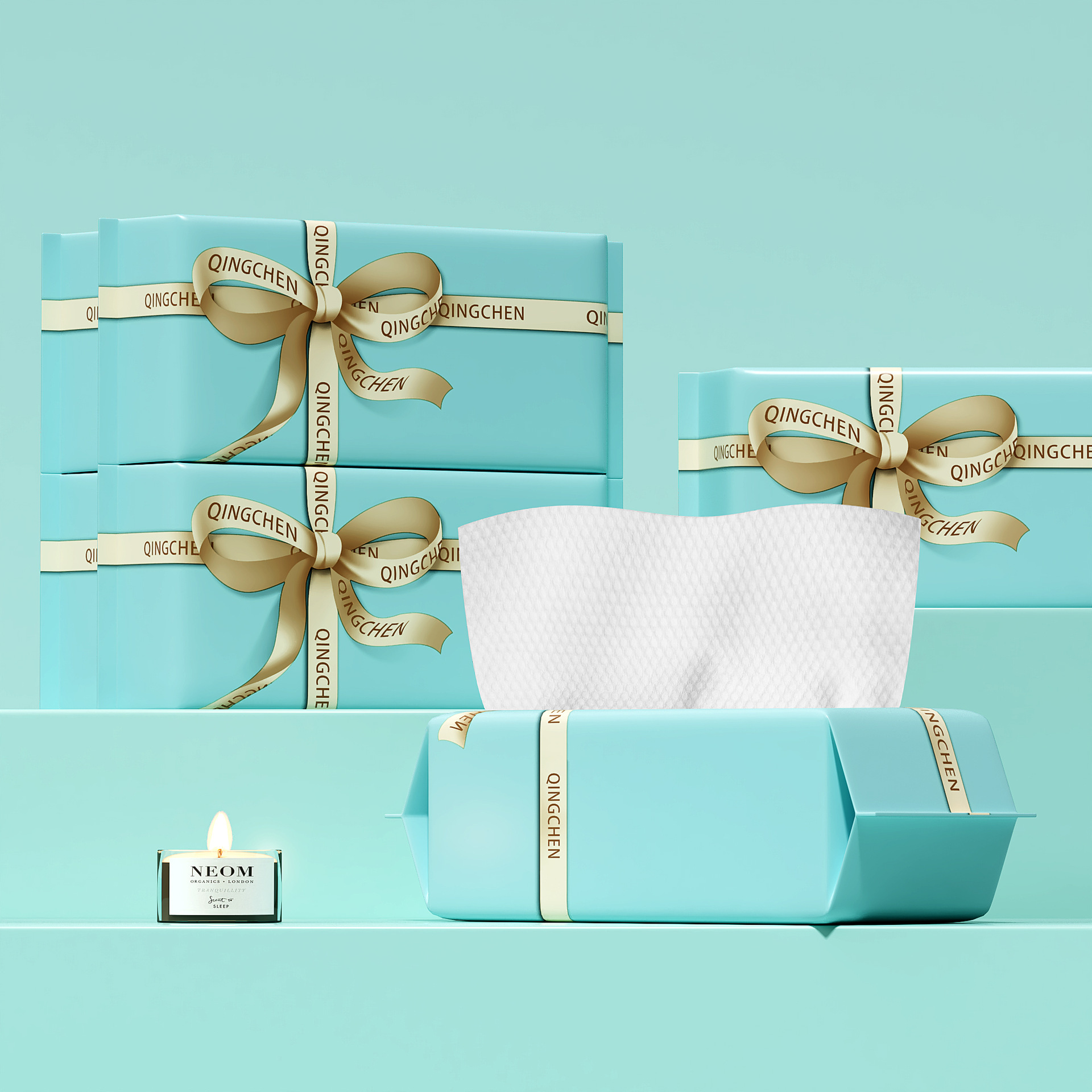 Picture of Wash towel disposable thickened disposable cotton soft face cleansing towel dry and wet dual-use face cleansing towel English packaging wholesale