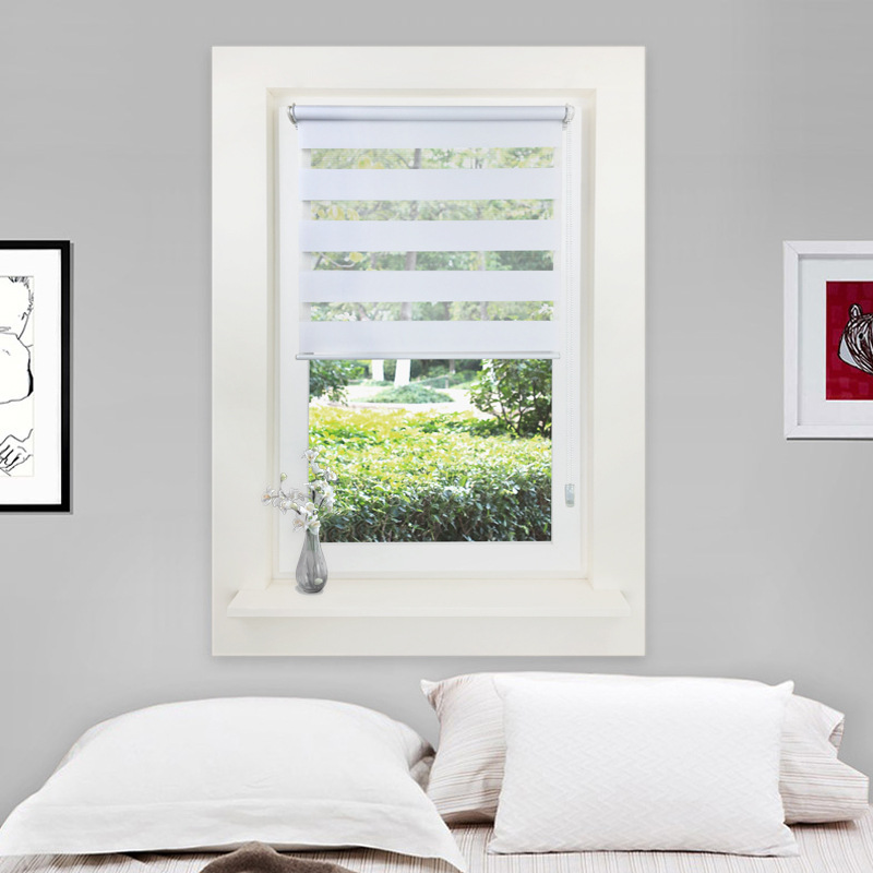 A zebra curtain double roller shutter day and night roller shutter Mini small roller shutter mini rainbow curtain small roller shutter 50*150cm