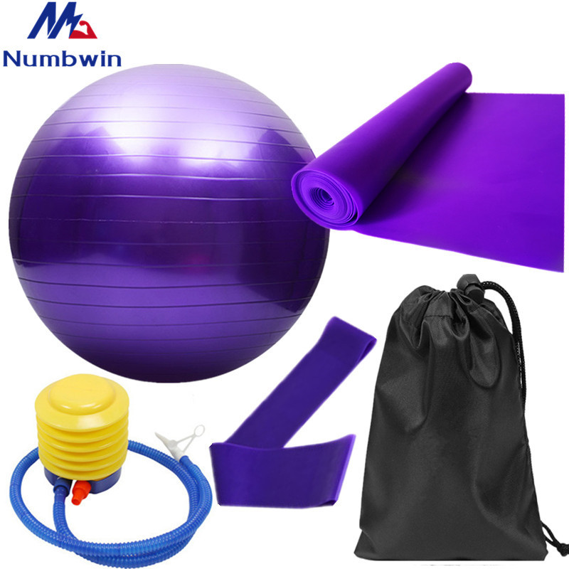 Yoga Ball Five-piece Set Thickened Pregnant Women Midwifery Delivery Children's Training Fitness Ball Latex Buttock Ring Elastic