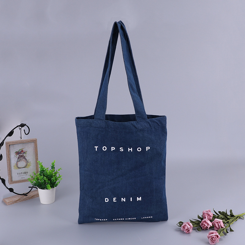 Canvas Bag Custom Printed Logo Creative Denim Crossbody Bag Tote Bag Shopping Bag Portable Canvas Bag Custom