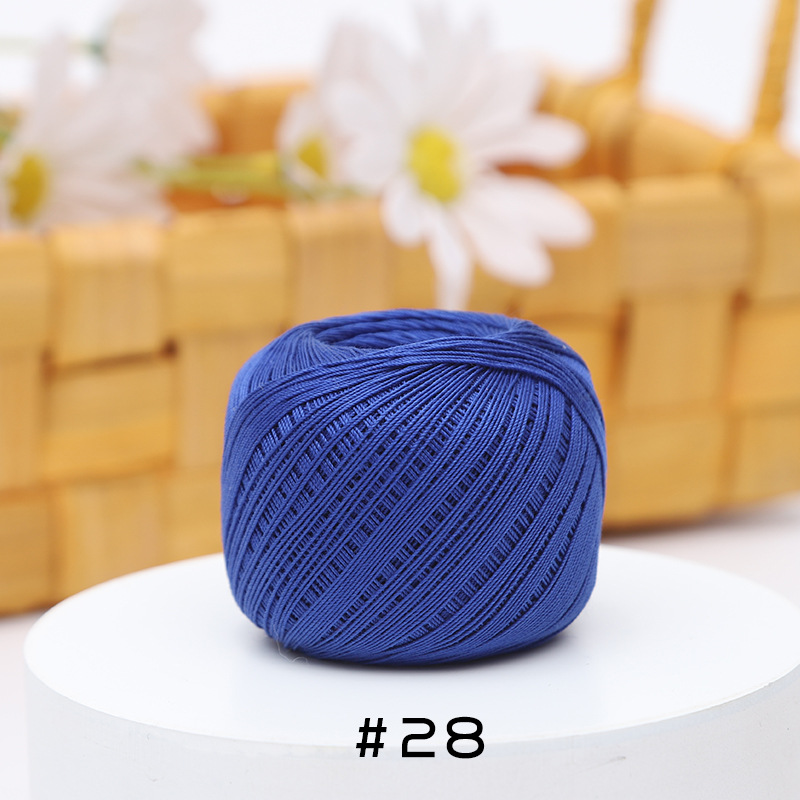 Picture of Warm Color No.10 Lace Strongly Twisted Mercerized Pearl Egyptian Long-staple Cotton Handmade Micro-hook Hand-bow Ball 20g Wool Ball