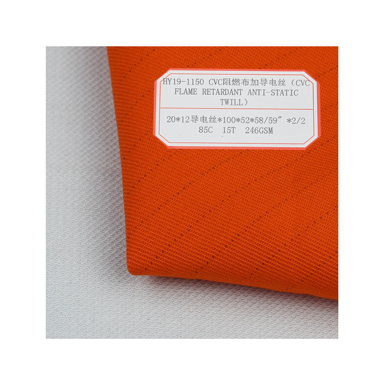 Wholesale of Workwear Fabrics Cvc Flame-Retardant Fabric with Conductive Yarn Dust-Proof and Anti-Static Fire-Fighting Chef Commonly Used Fabrics