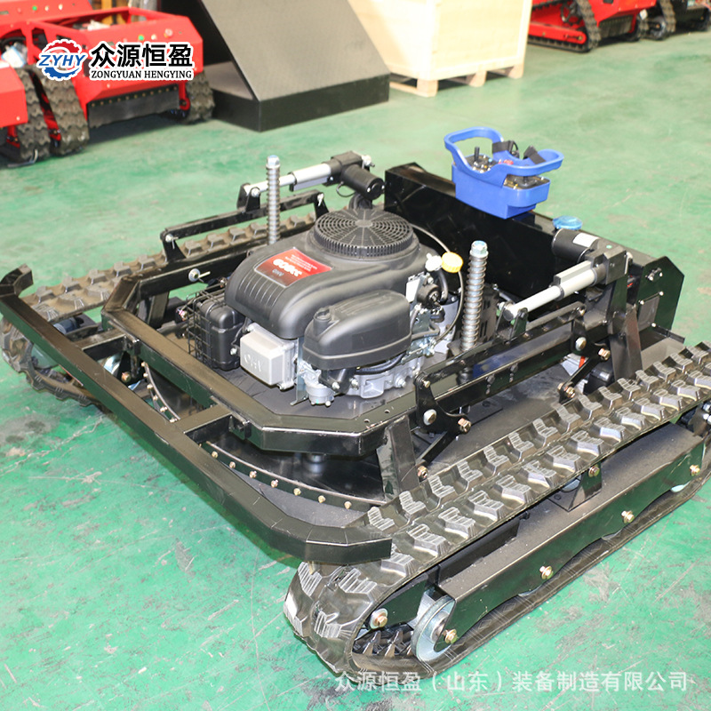 Crawler Remote Control Lawn Mower, Landscaping Grass Shredder and Return Machine, Zhongyuan Agricultural Weeding, Mowing and Shredding Machine
