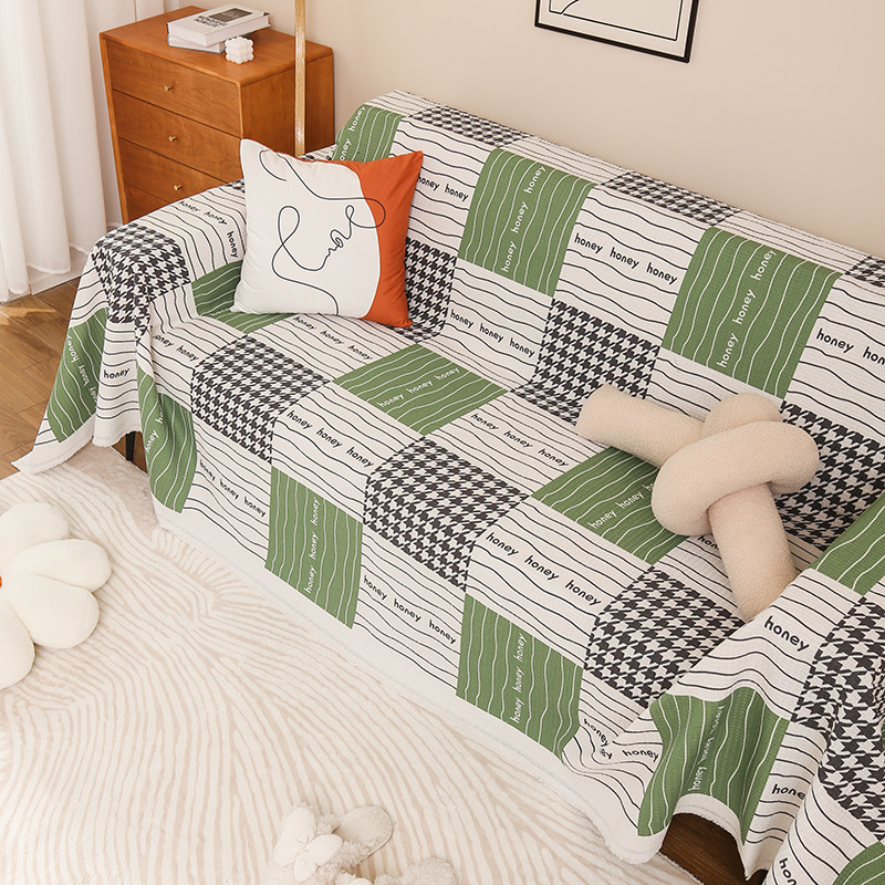 Picture of ins style sofa towel full cover cloth simple sofa cushion blanket all-inclusive universal cover towel four seasons universal sofa cover