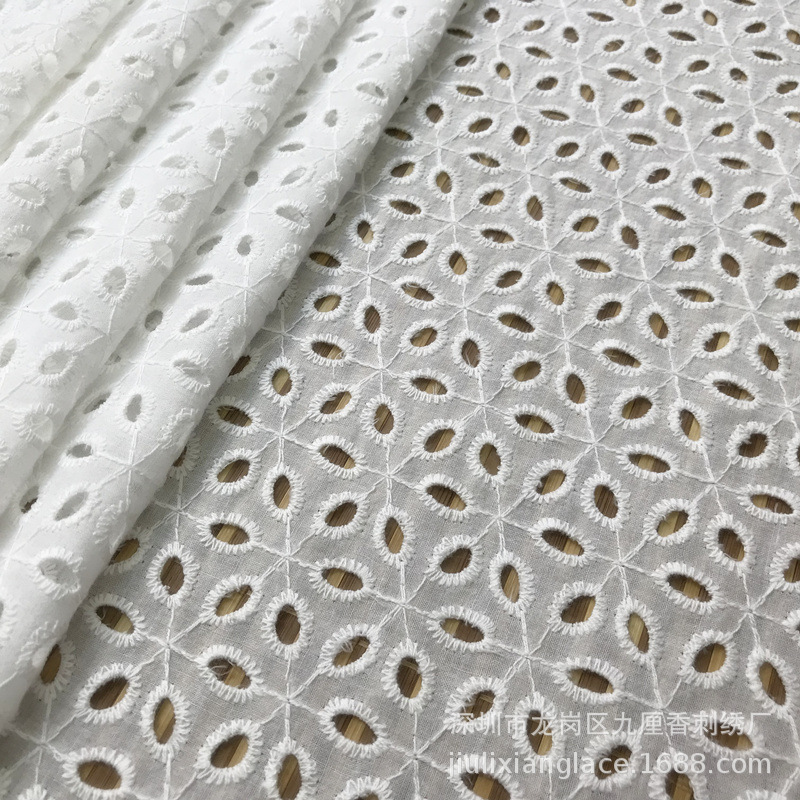 Spot wholesale factory direct hollow full computer embroidery cloth fabric clothes Palace Hanfu spring, summer and autumn applicable