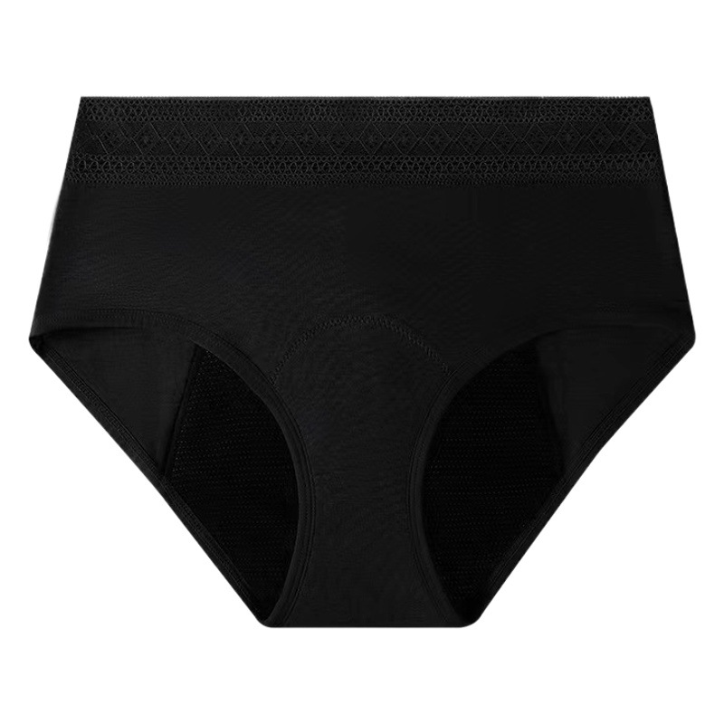 European and American four-layer physiological pants women's menstrual pants aunt pants anti-side leakage sexy lace hip plus size briefs