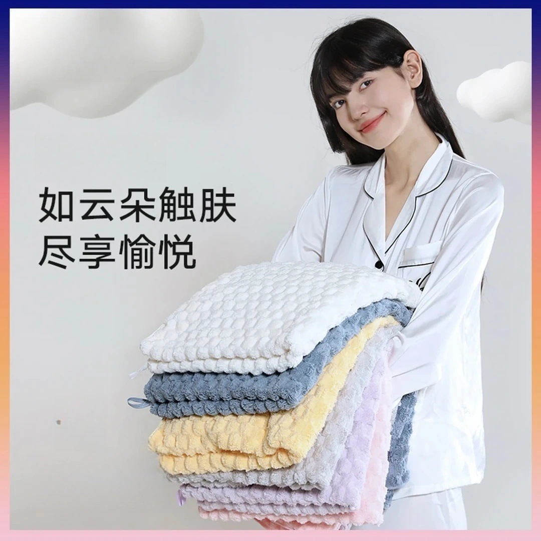 Cloud Velvet Bath Towel 5A Antibacterial Skin-Friendly Absorbent Quick-Drying Extra Thickened Couple's Blanket Wrapping Towel Without Hair