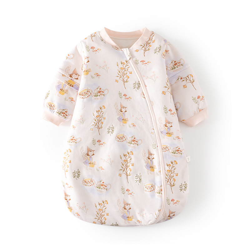 Picture of Baby's Constant Temperature Sleeping Bag Spring and Autumn Cotton Baby's U-shaped Thickened Pajamas Newborn's Zipper Multifunctional Kick-proof Quilt