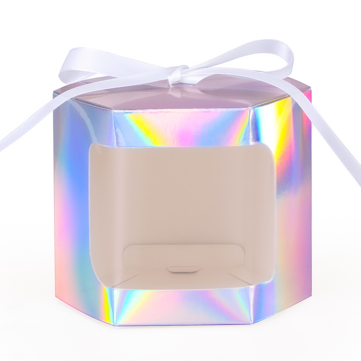 Picture of Foreign Trade Cowhide Color Laser Window Paper Box Cake Box Candy Box Baking Packaging Wedding Candy Box Gift Box