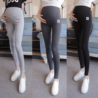 Picture of Factory wholesale maternity pants spring and autumn maternity pants kitten leggings pregnant women belly pants stretch 9 points leggings