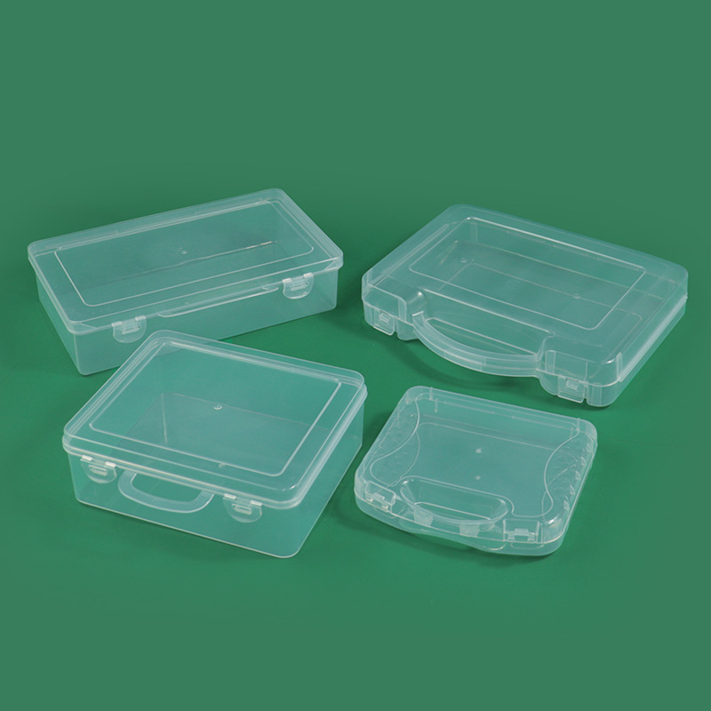 Portable Plastic Box Parts Box Document Goo Card Household Hardware Tool Storage Box with Handlet Toy pp Fit Box