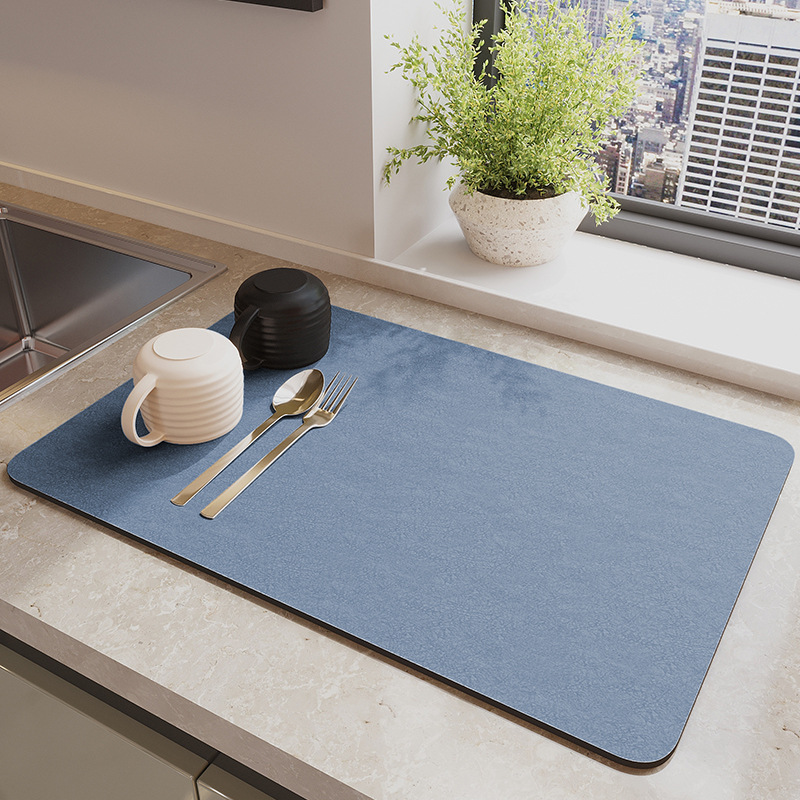 Picture of Diatomite Cushion Bathroom Mat Toilet Quick-drying Household Water-absorbing Mat Toilet Non-slip Foot Mat Carpet Door Mat