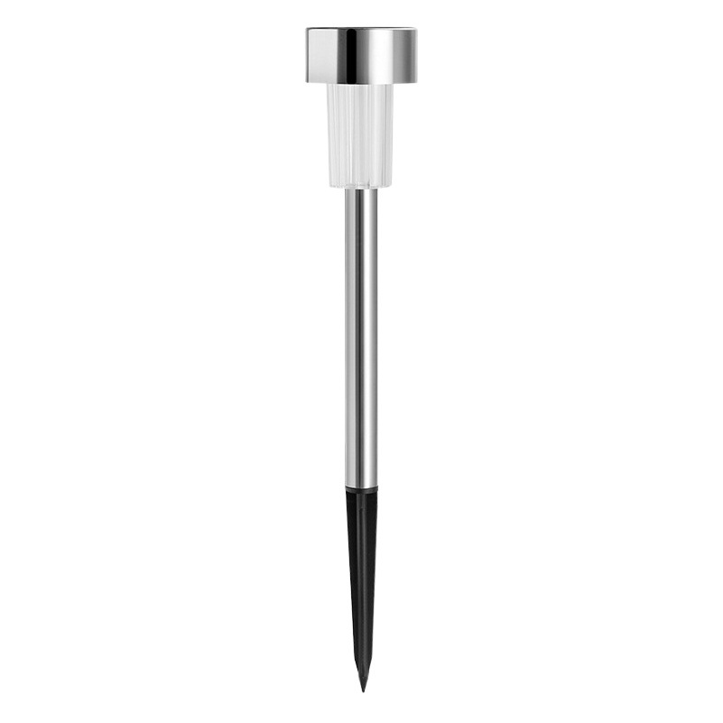 Solar stainless steel mini lawn lamp outdoor courtyard villa decoration night light small tube light plug-in garden lamp