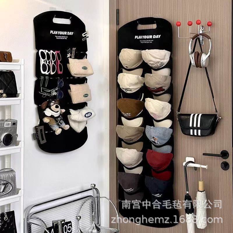 Felt Hat Storage, Peaked Cap Wall Hanging Display Rack, Baseball Cap Felt Storage Bag, Logo Can Be Added
