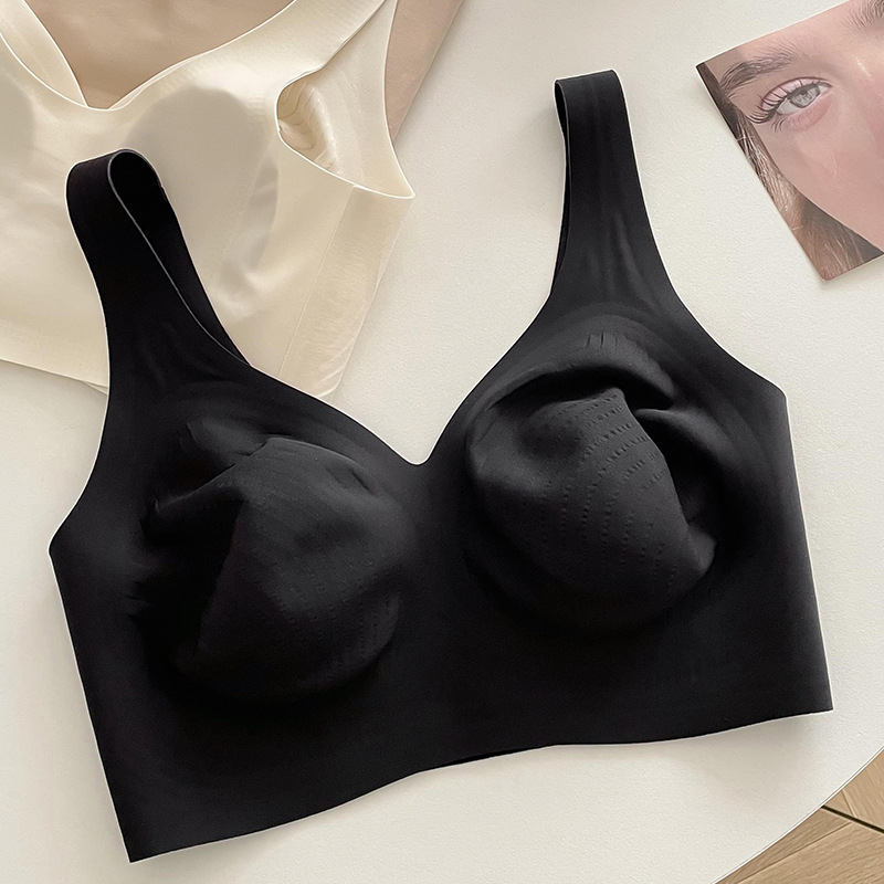 Picture of Big Chest Small Underwear Women's Ultra-thin Soft Support Non-marking Full Cup for Paramelia Rabbit Ear Cup plus size Bra Summer