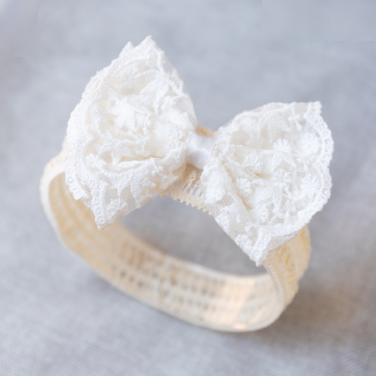 Picture of Baby lace hair band baby headdress baby girl hair band princess hair accessories bow