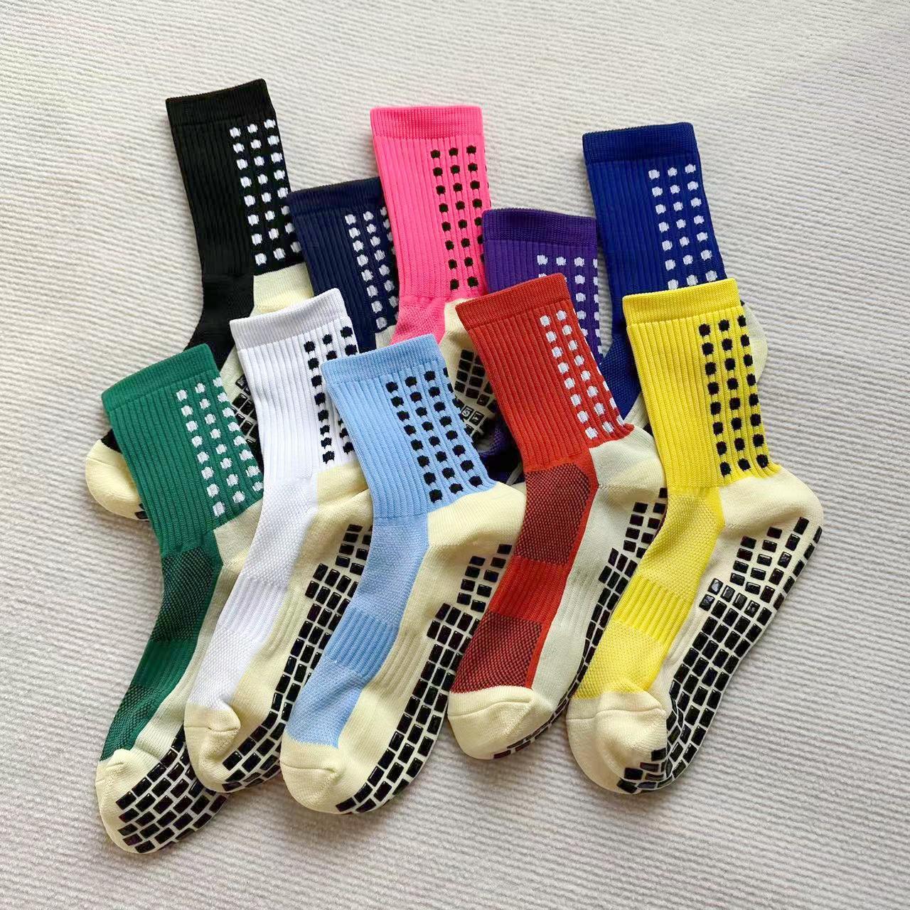 Factory towel bottom football socks non-slip rubber block men's mid-calf sports football training competition football socks sports socks