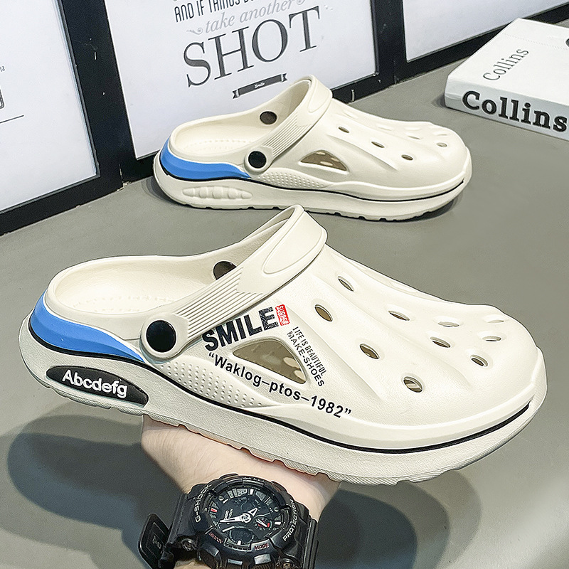 Croc Shoes Summer Two-Wear Sandals for Men, Eva Thick-Soled Shoes for Outer Wear, High-End Large Size Men's Sandals