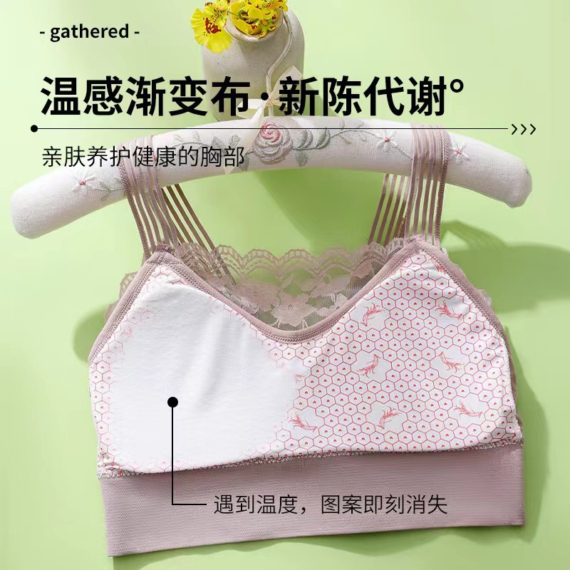 Picture of Beauty back lace wrapped chest beauty back seamless big chest show small breast contracting breast plus size anti-exposure bottoming wrapped chest female bra