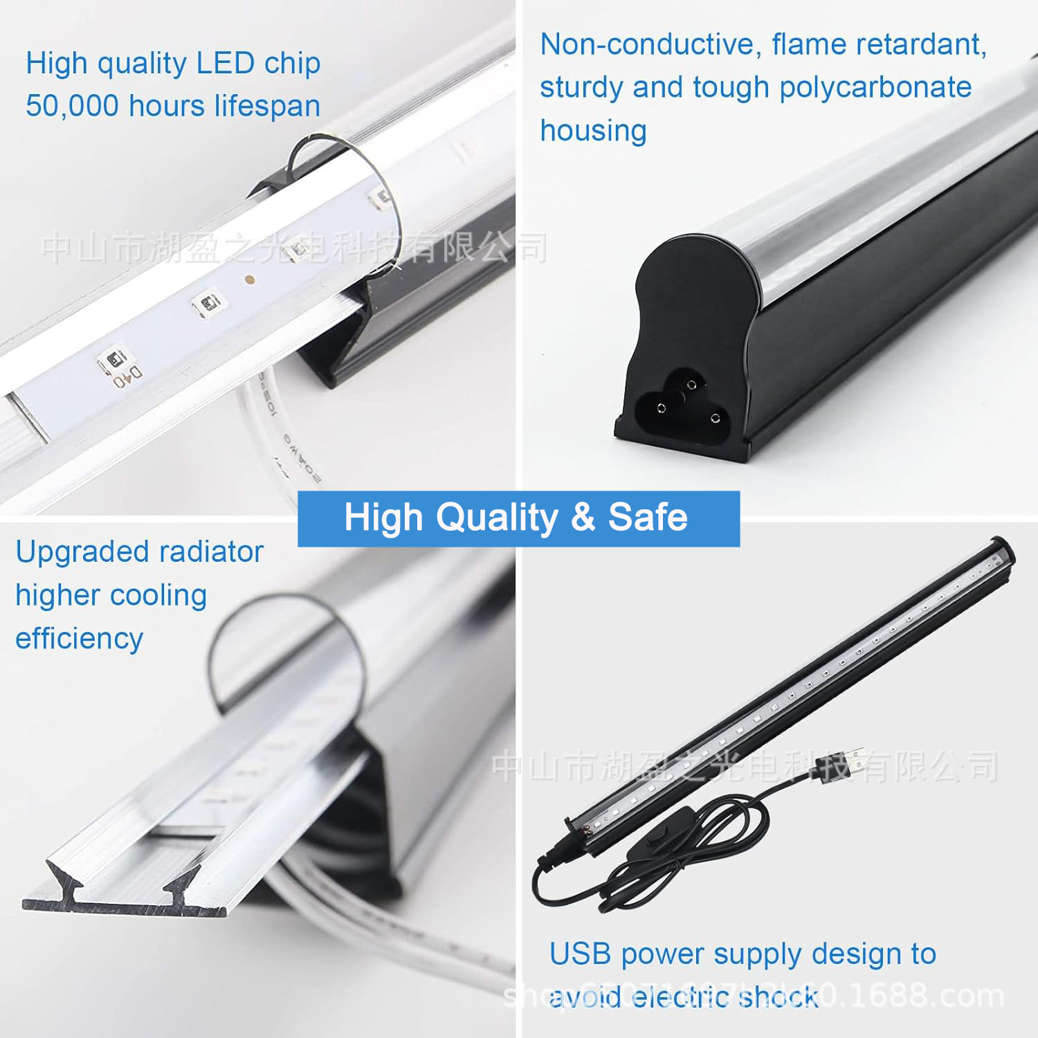 Picture of Led Purple Light T5Uv Curing Lamp 6W Low Voltage USB Model 395Nm Ambient Light Fluorescent Party
