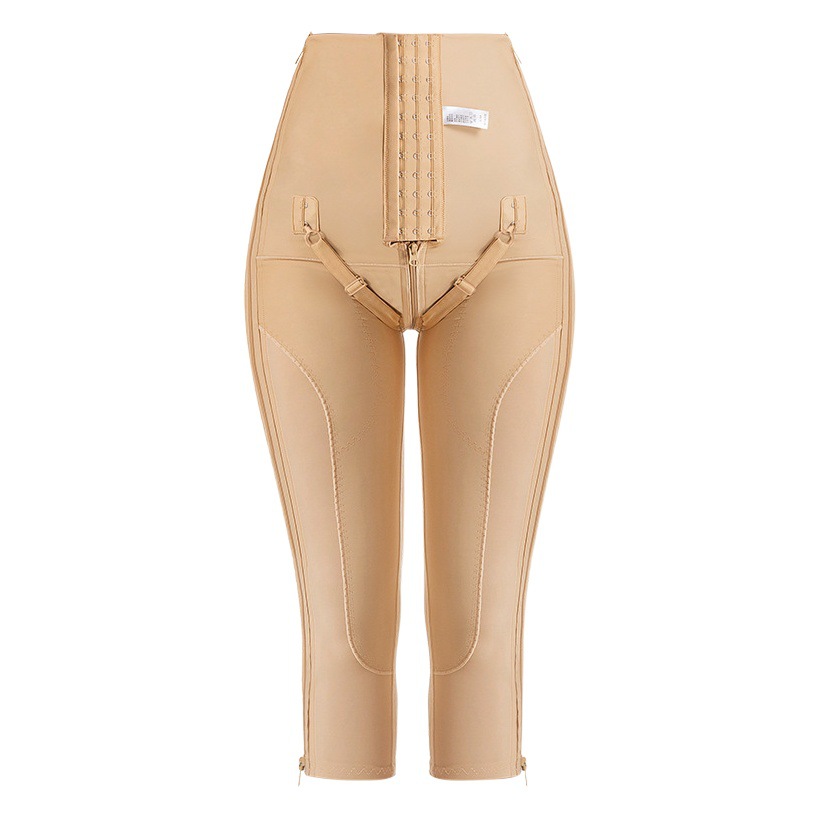 High Waist Seven-point Double-sided Zipper Thigh Liposuction Special Leg Shaping Pants after Liposuction Phase I Abdominal Hip Shaping Pants