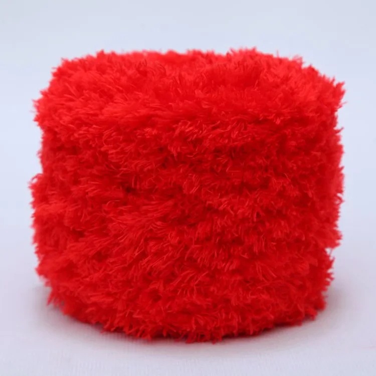 Picture of Crystal Coral Velvet Thick Thread Imitation Fur Scarf Hat Baby Baby Thread Hand-Knitted Wool Ball