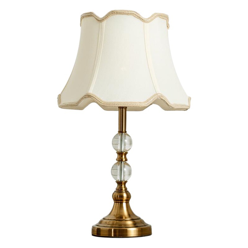 Crystal American Table Lamp Bedroom Bedside Lamp Nordic Light Luxury Simple Modern Warm Bedside Lamp Bedside Decorative Table Lamp
