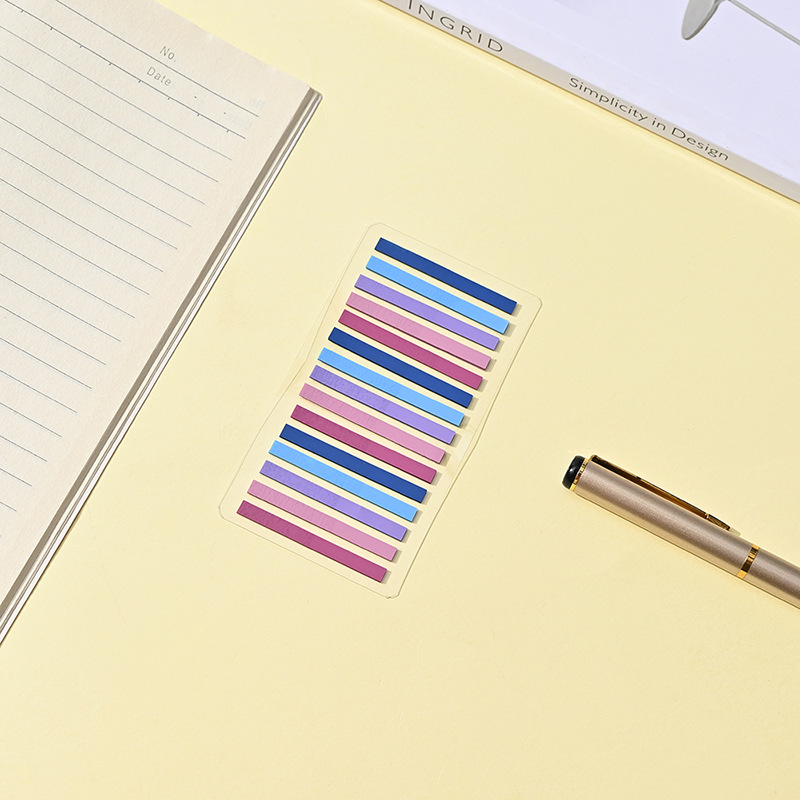Picture of Extremely fine post-it notes for students to read key marks retro transparent note stickers ins combination PET index stickers wholesale
